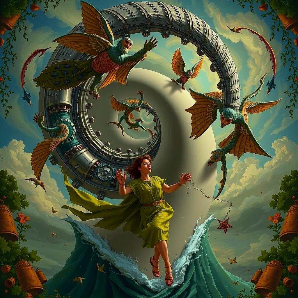 Abstract Swirling Vortex Motion and Complex Curves