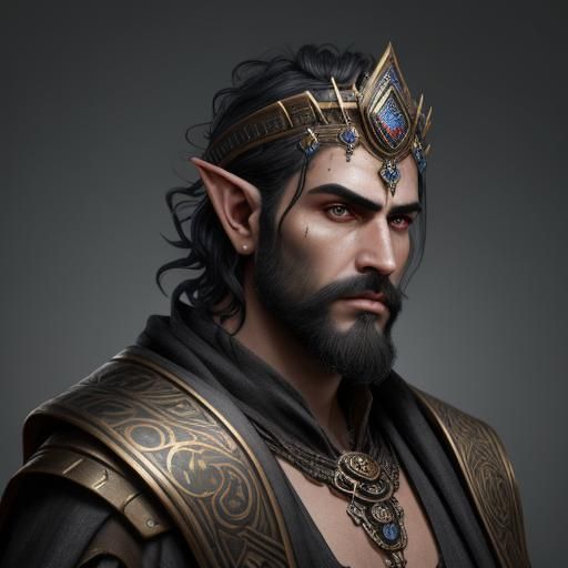 Dwemer Male Portrait in Steampunk Fantasy Style