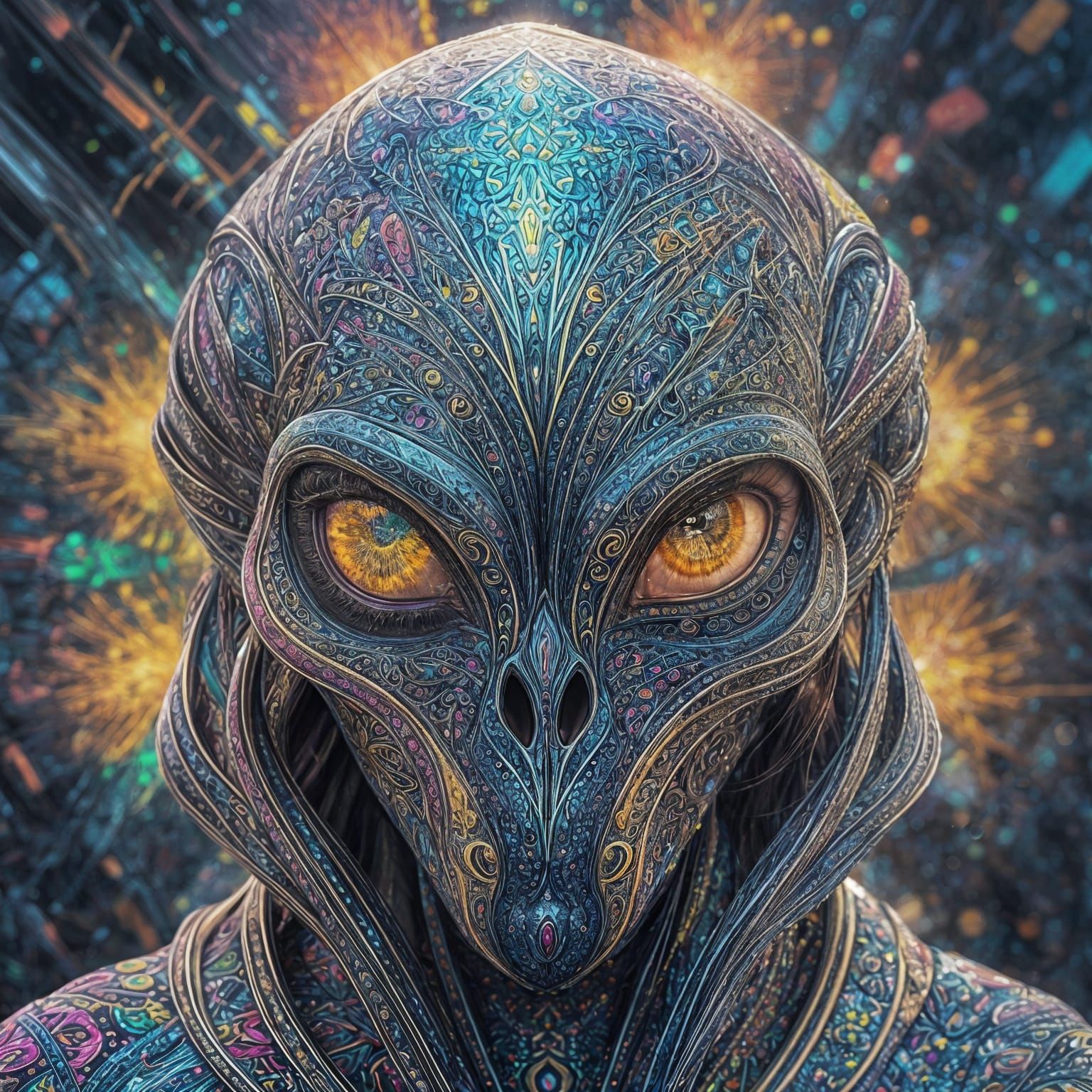 Hyperrealistic Kaleidoscopic Art with Intricate Details