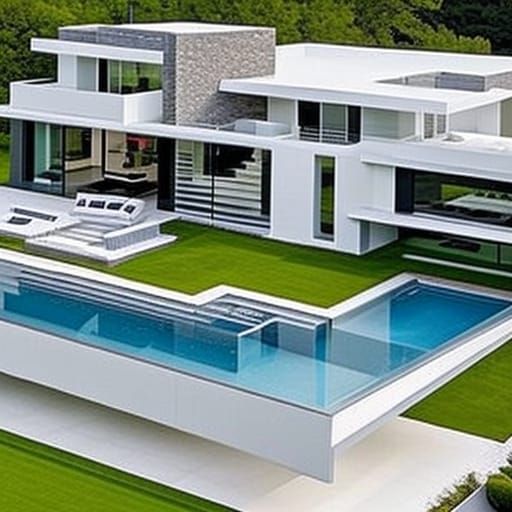 Elegant Modern Mansion Architecture