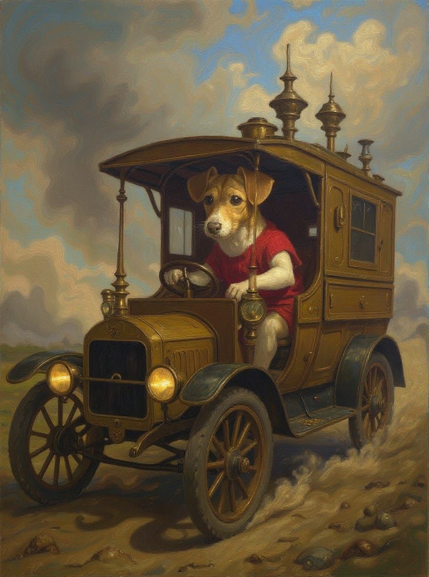 driving a steampunk ambulance