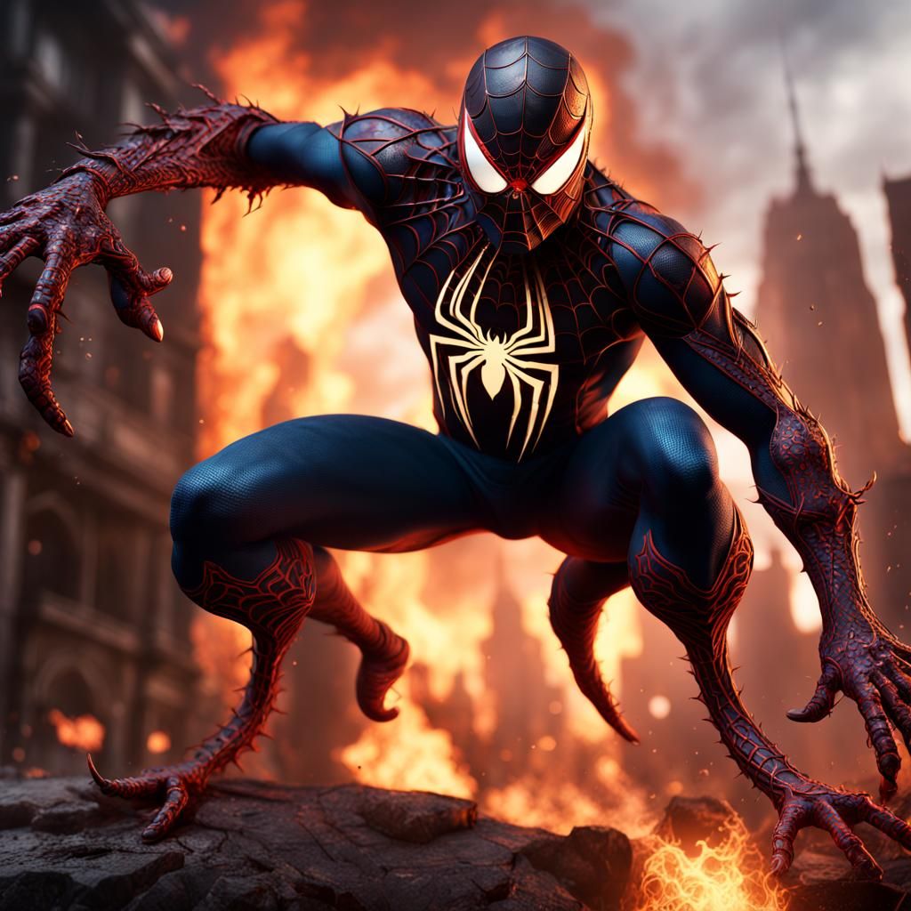 Demonic Hellfire Spider-Man Concept Art