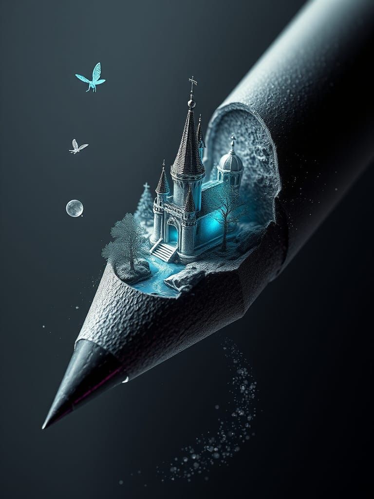 Fantasy World Emerges From Pencil Tip