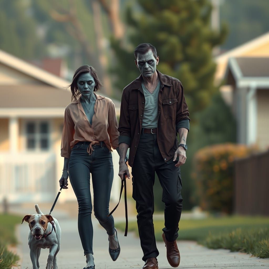 We had some soup, we took the dog for a walk, and then we were zombies.