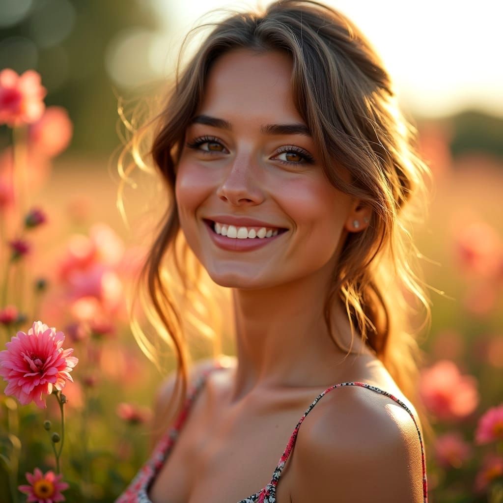 A Charming Summer Beauty in Vibrant Colors