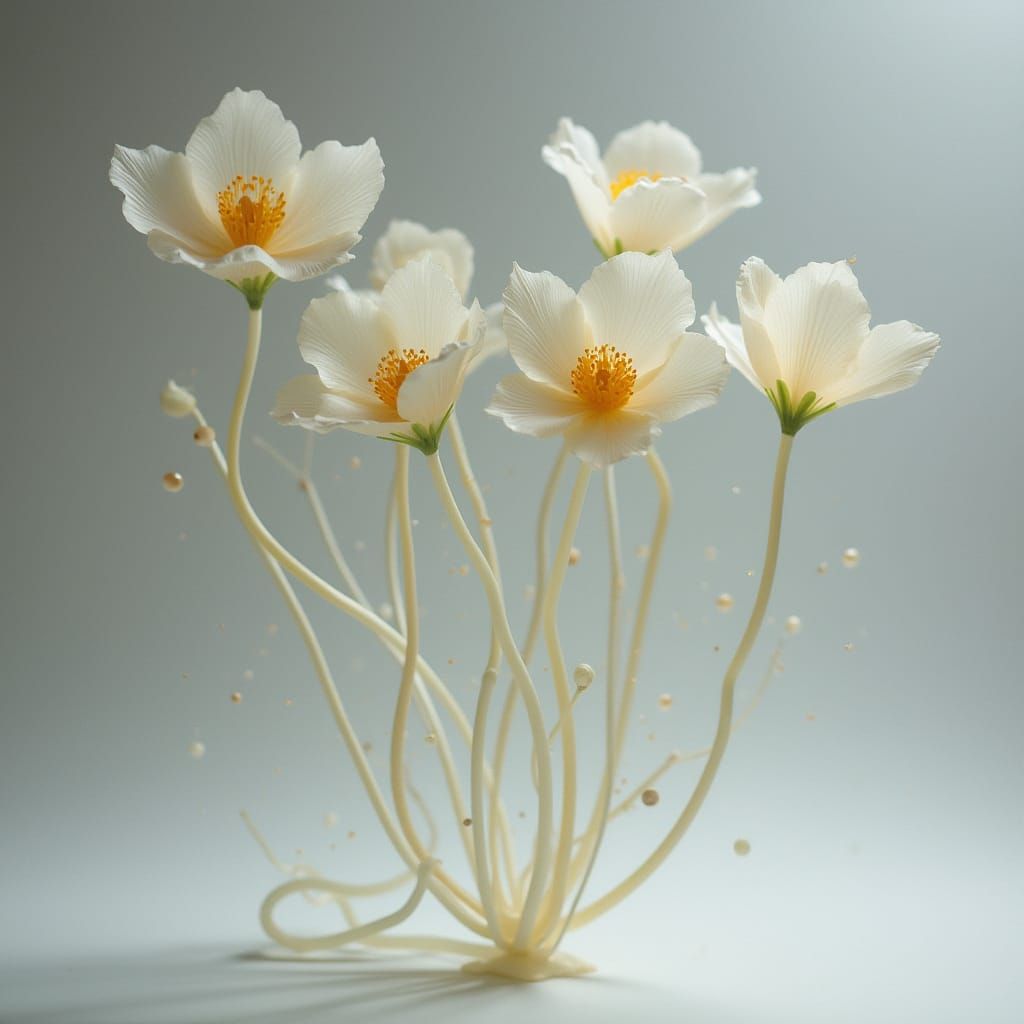 Abstract sculptures: flowers