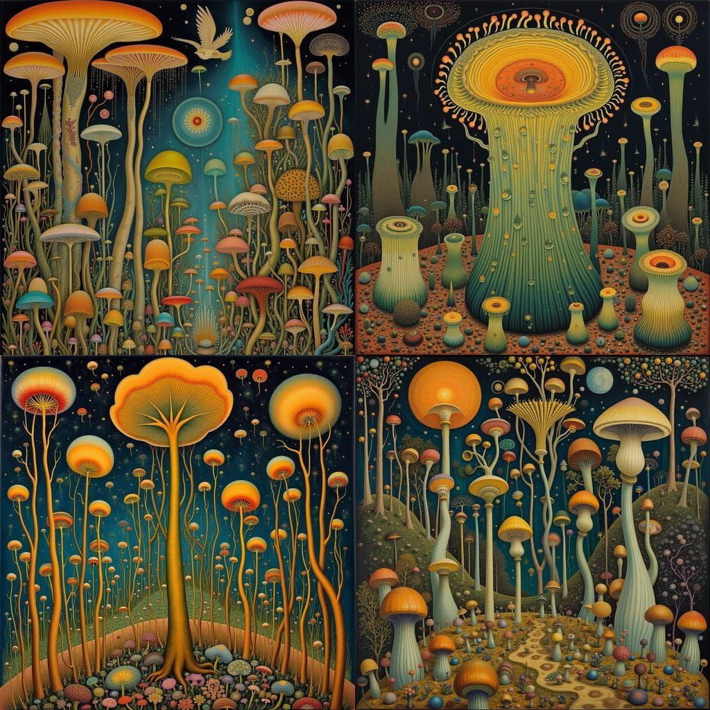 Enchanted Jellyfish Garden Inspired by Klimt