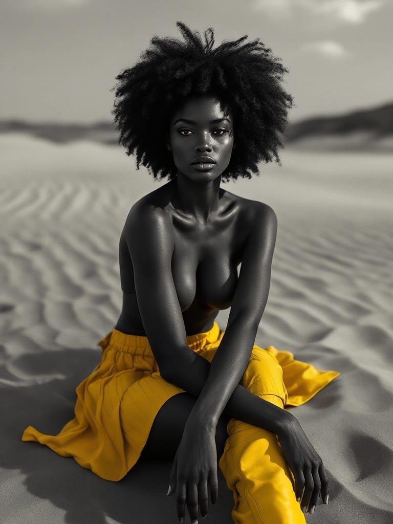 Elegant Woman in Moody Surrealism Style