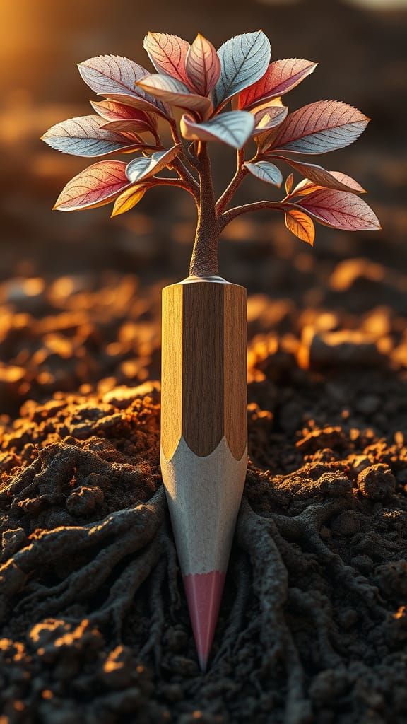 Pencil Tree Hybrid: Growth and Transformation