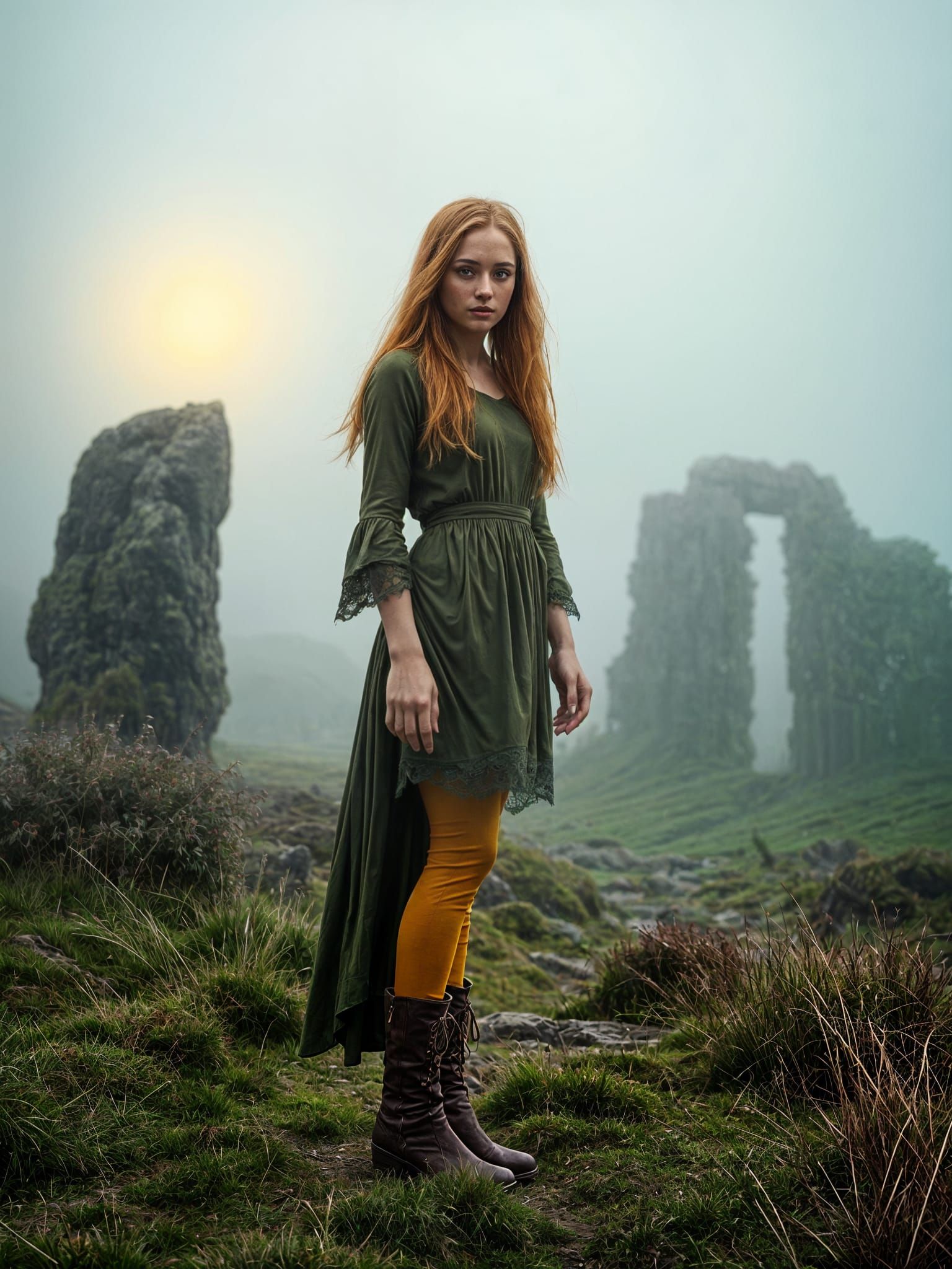 Druid at Holy Site in Ireland: Fine Art Photography