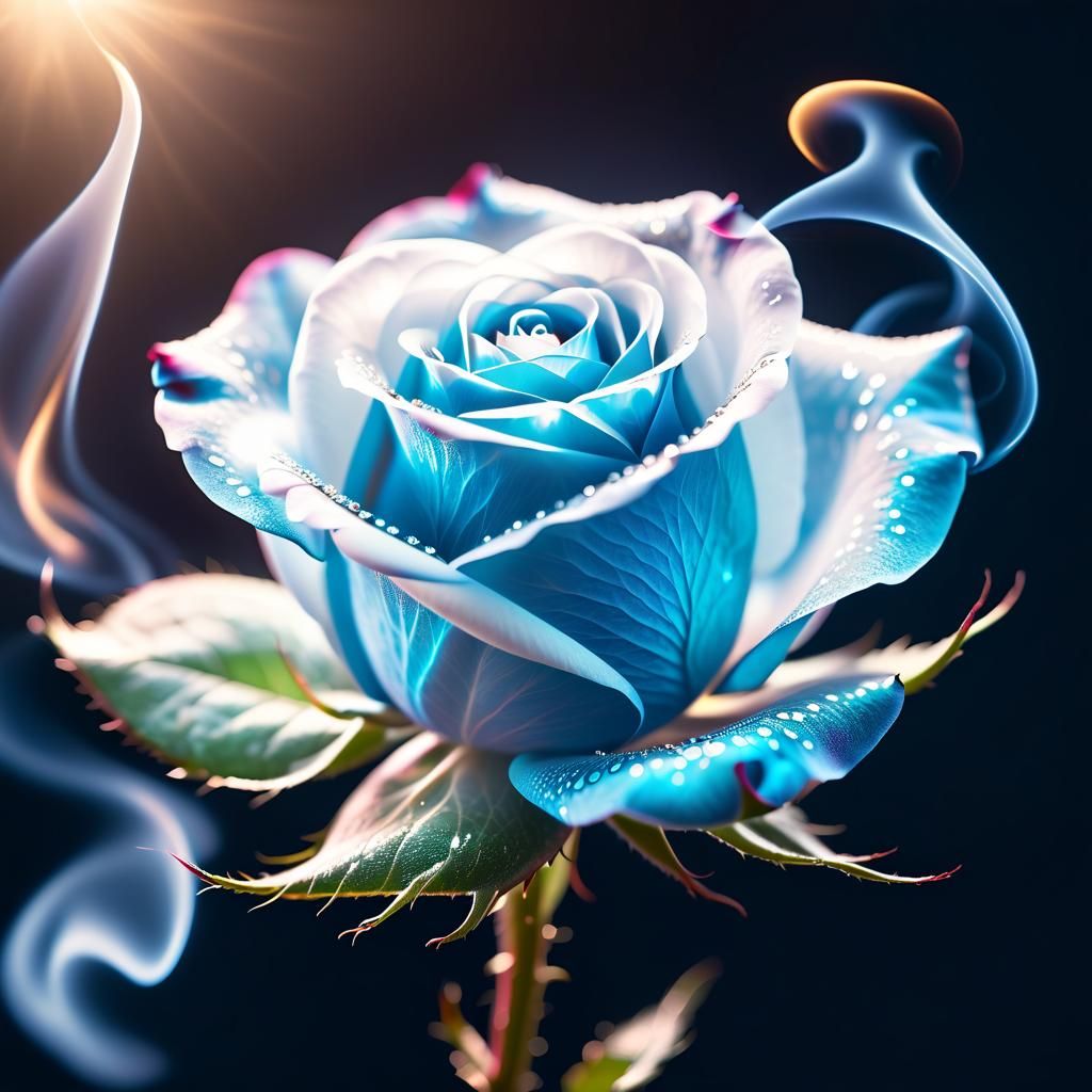 Ethereal Smoke Rose: A Romantic Visual