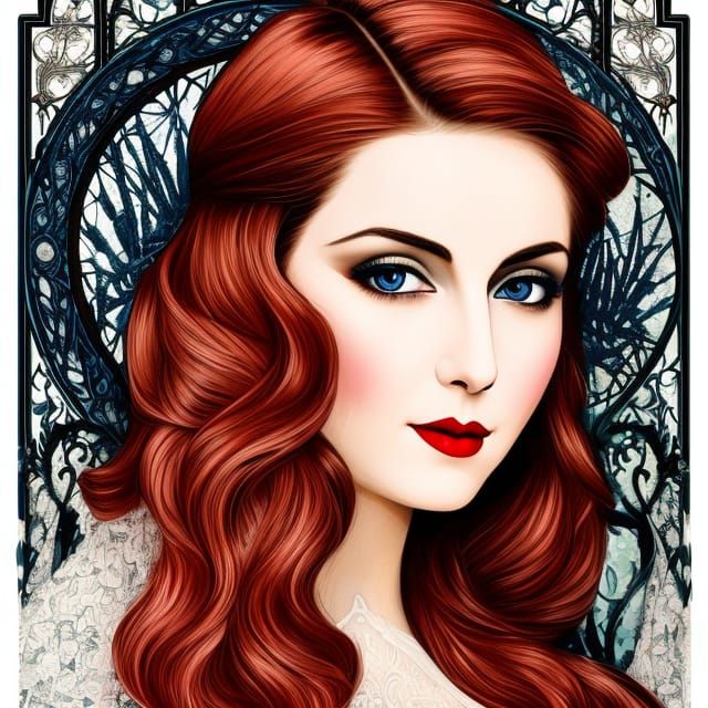 Art Nouveau Portrait of a Syrian Mistress