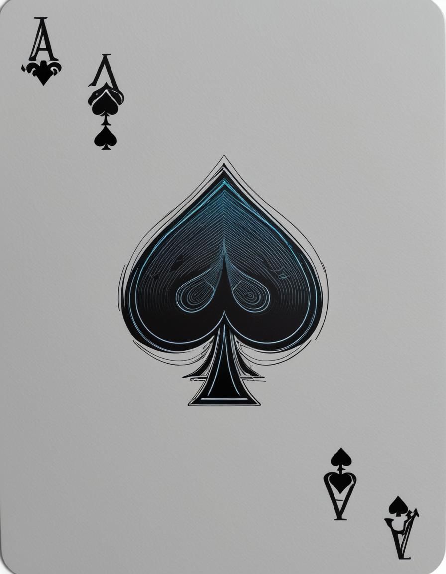 Ace of Spades in Synthwave Neon Style