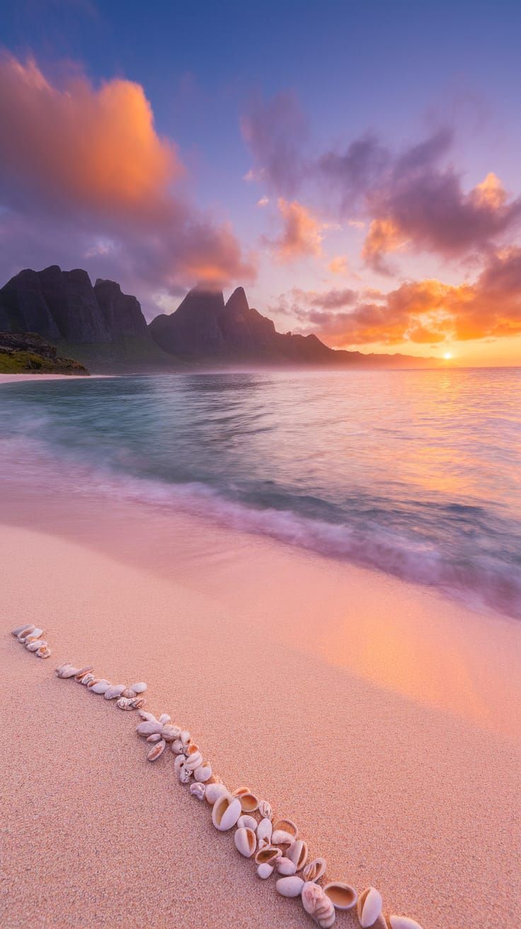 Ethereal Beachscape at Sunset