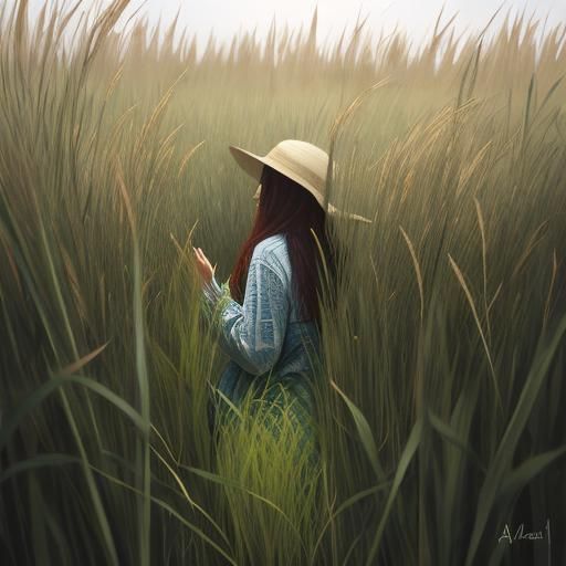 Hidden Figure in Tall Grass