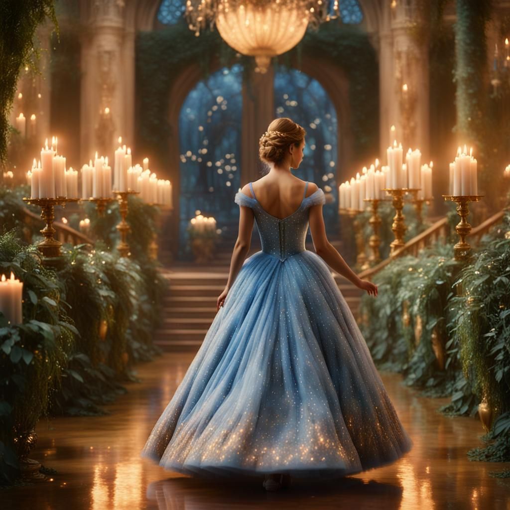 Magical Cinderella on the Dance Floor: Digital Art