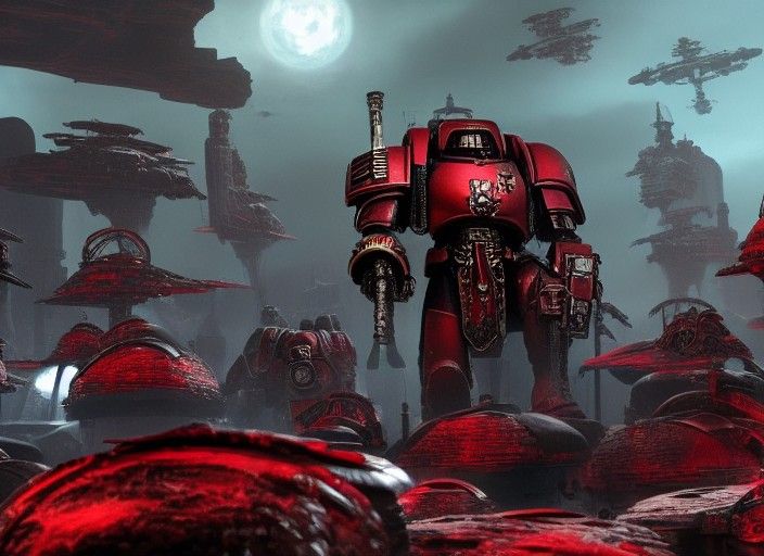 Warhammer 40K Adepta Sororitas Sci-Fi Battle Scene