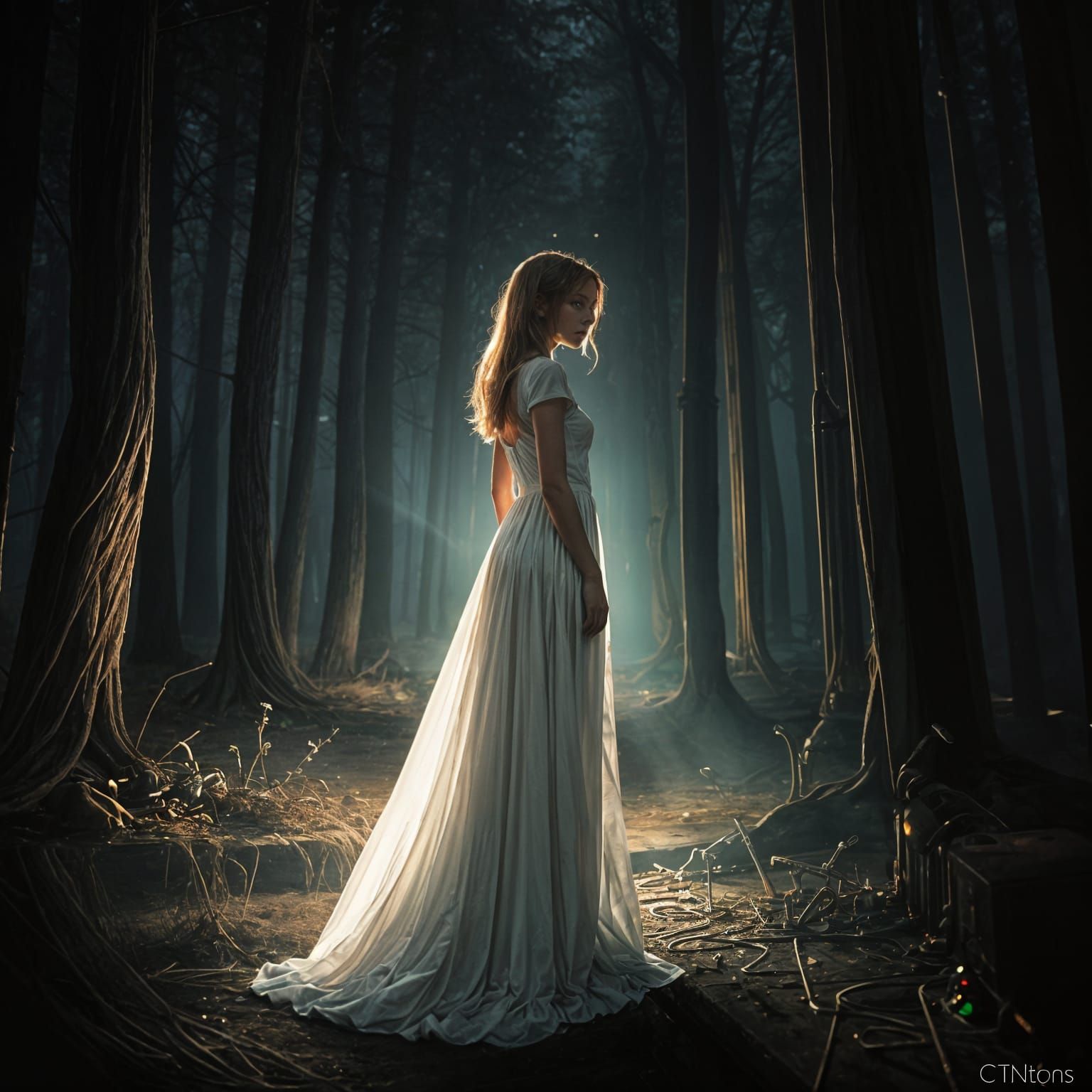 Surreal Winter Wonderland with Errant Holiday Decoration in....