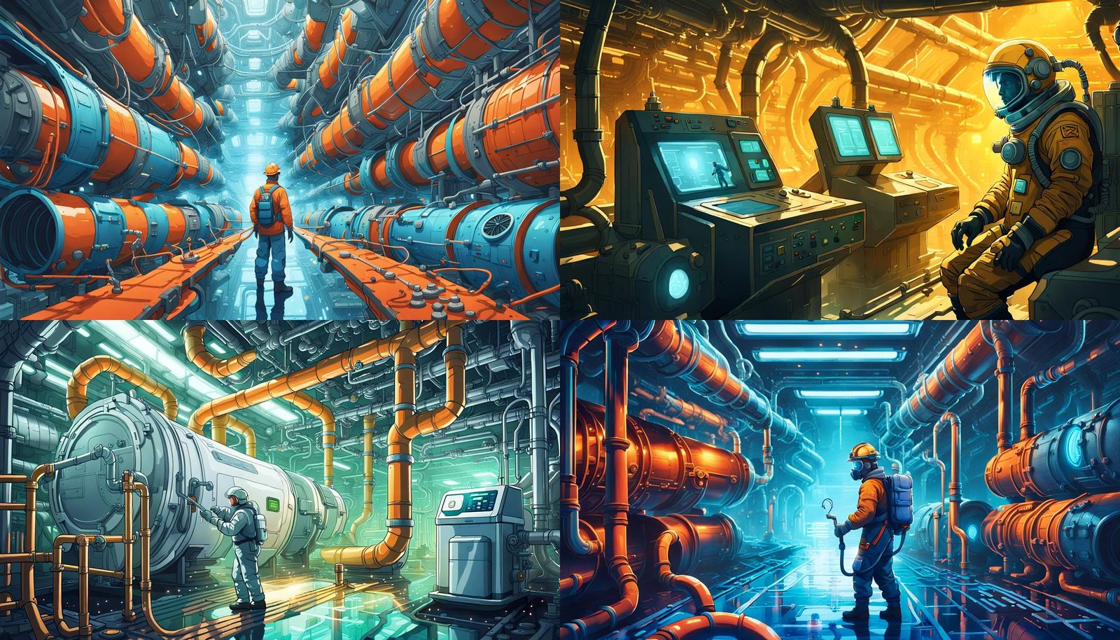 Sewage Worker Recycles Waste in Space Station City