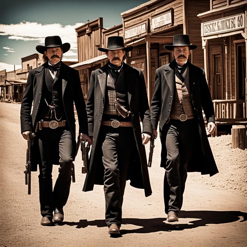 Earp Gang Walking to O.K. Corral