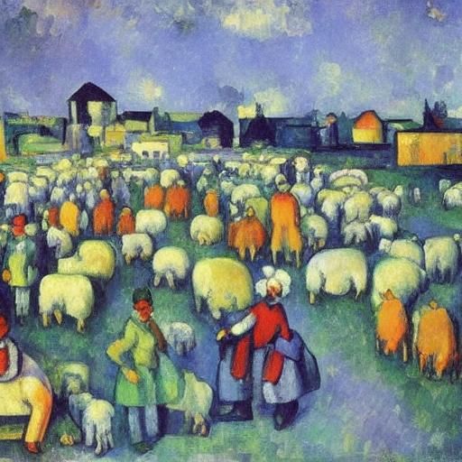 Cheerful Merchants Buying All Except Sheep