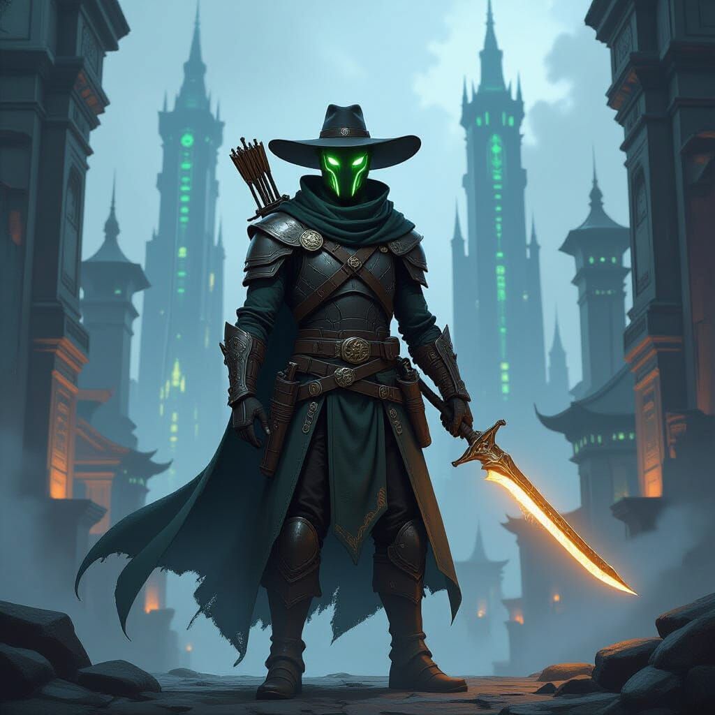 Warforged Ranger in Sharn's Shadowy Districts