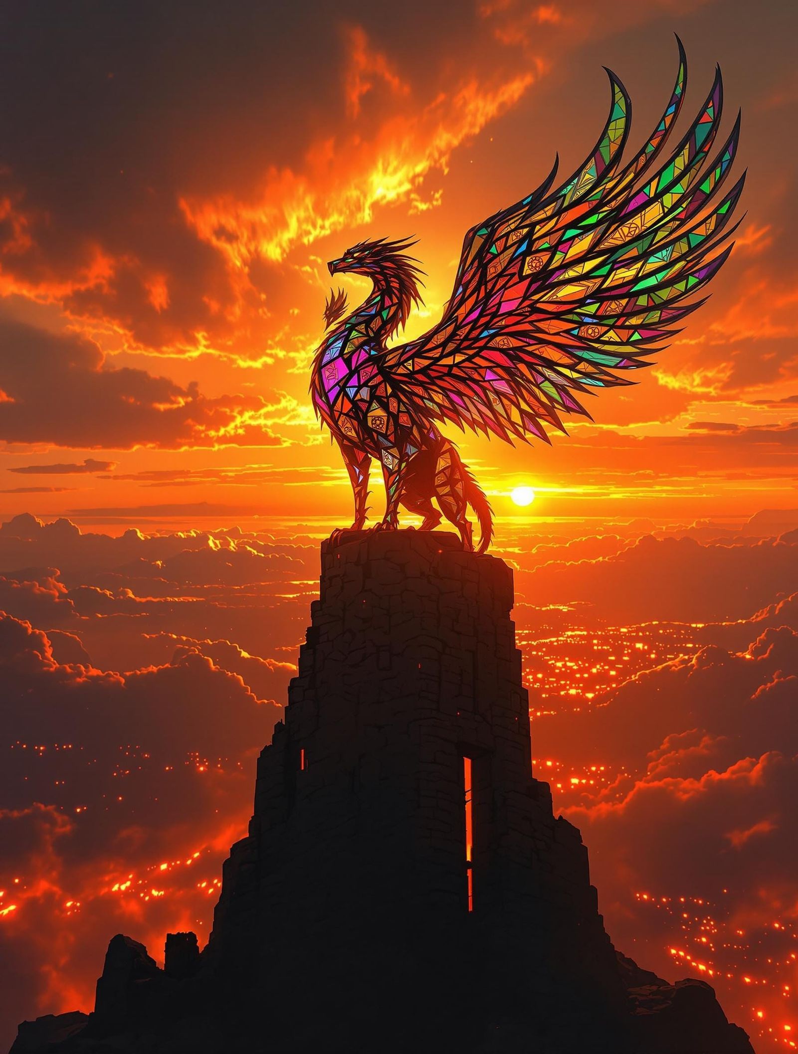 Triumphant Griffin in Hyperrealistic Digital Painting