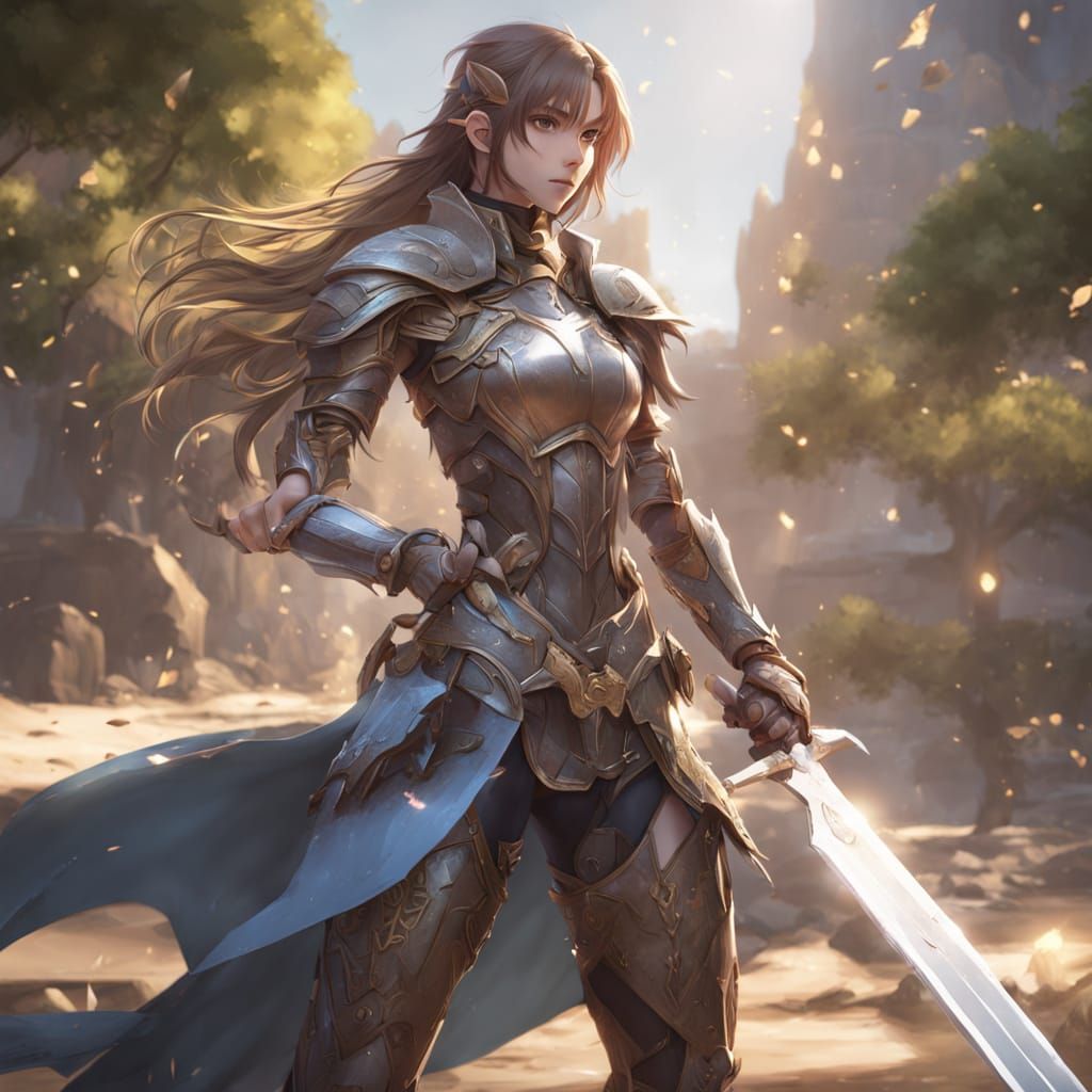 Elf Warrior in String Bikini Armor: Anime Style