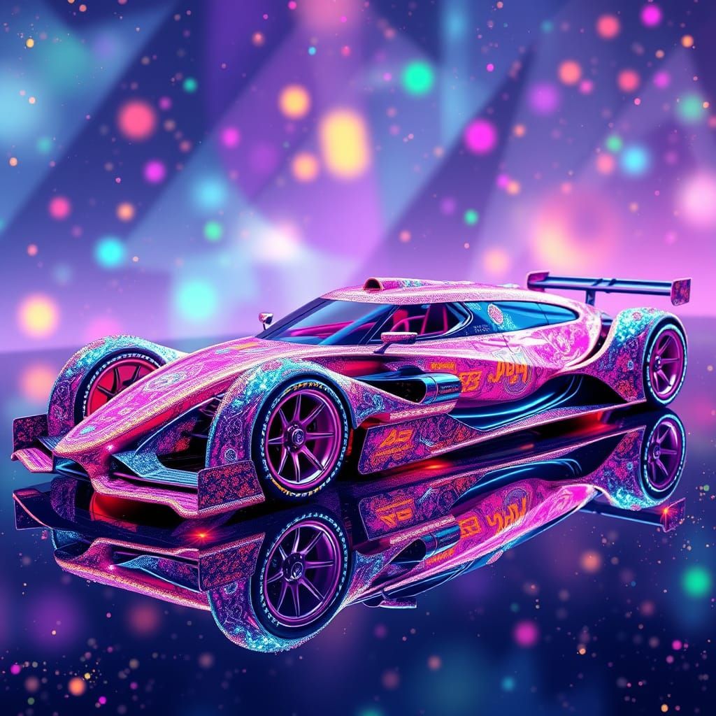 Stretched F1 Formula One Car Limousine with Intricate Filigr...