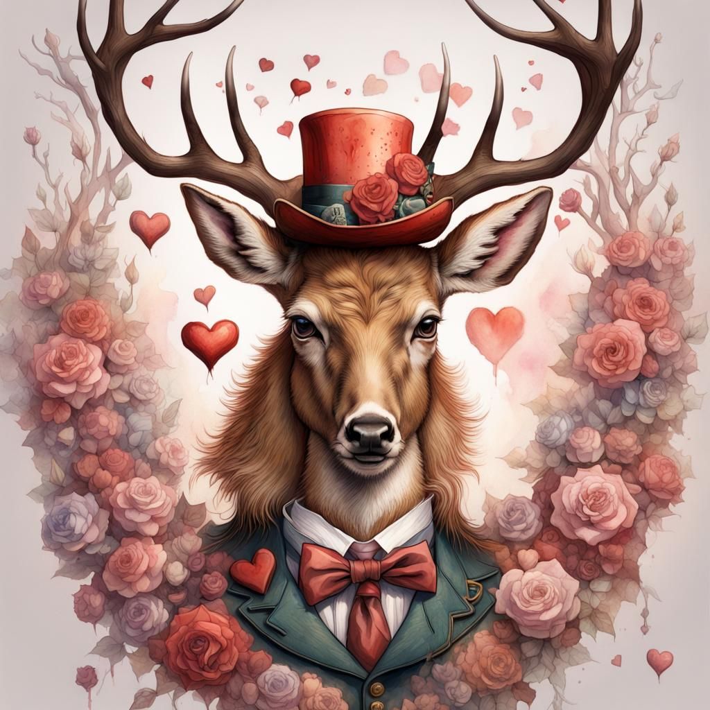Wild Valentine Deer