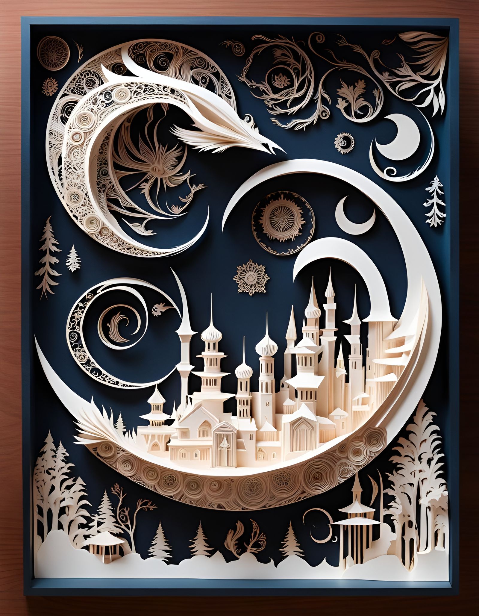 Paper Sculpture Inspired by Lovecraftian Folk Art