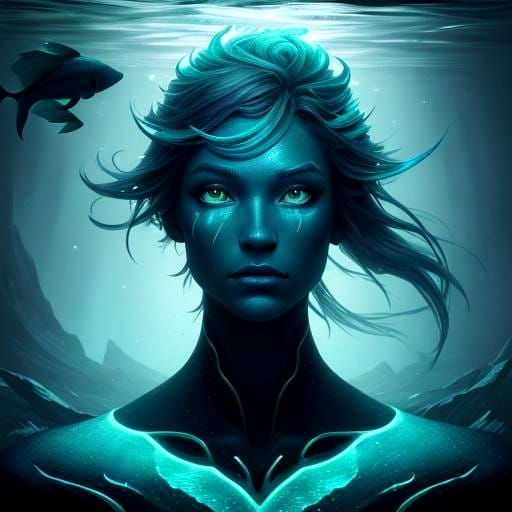 Hybrid Human Fish Generated by AI