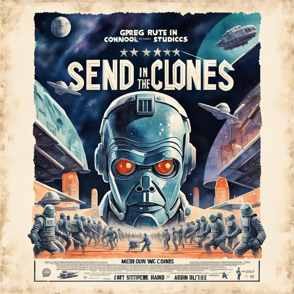 1950s Sci-Fi Movie Poster: Send in the Clones