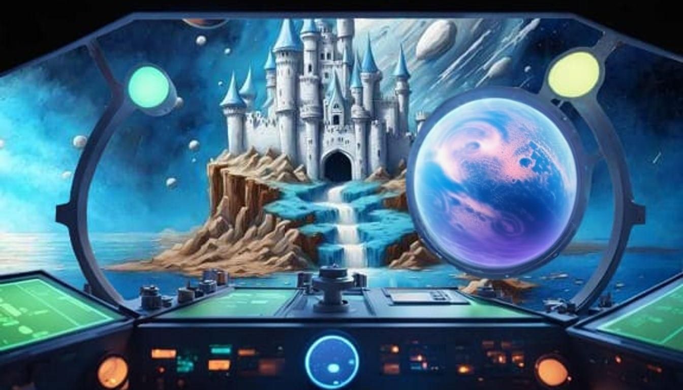 Hyperrealistic Red Planet with Purple Clouds