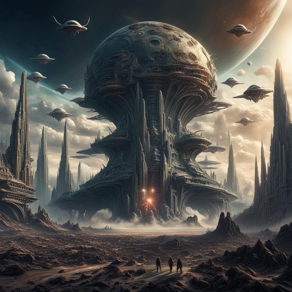 Alien Overlords: A Year After Landing, Digital Painting