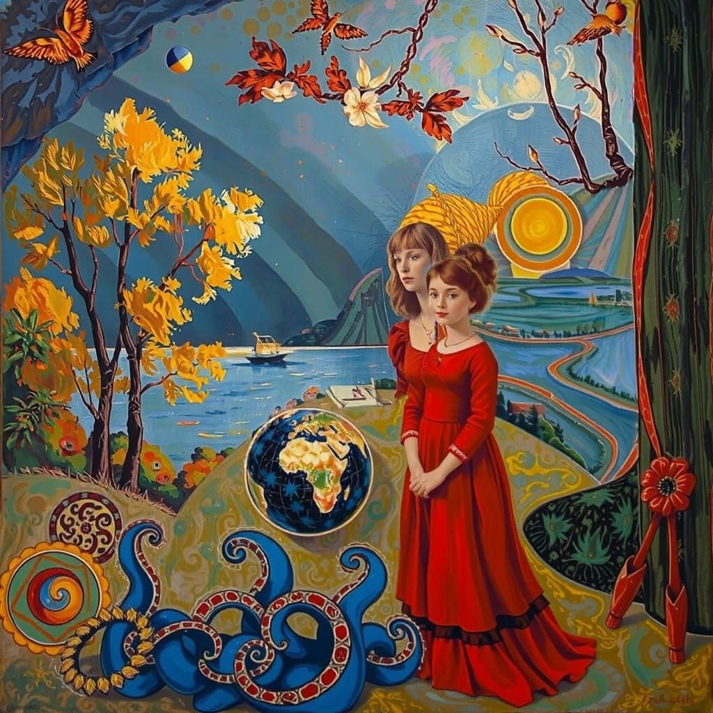 Expressionist Landscape with Fractal Colors