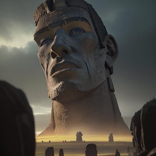 Easter Island Moai Gigachad Titan