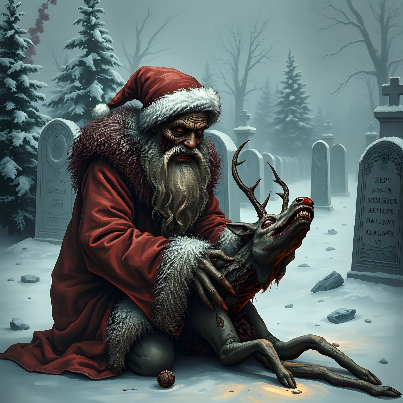 Zombie Santa's macabre Christmas Feast