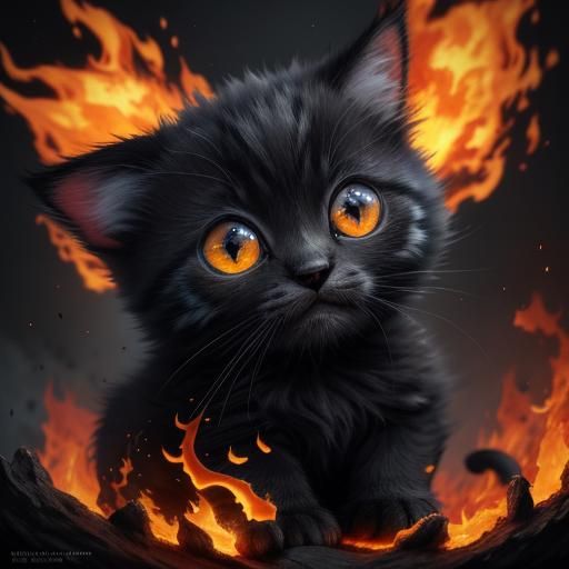 Fiery Kitten: Detailed Matte Painting in Unreal Engine