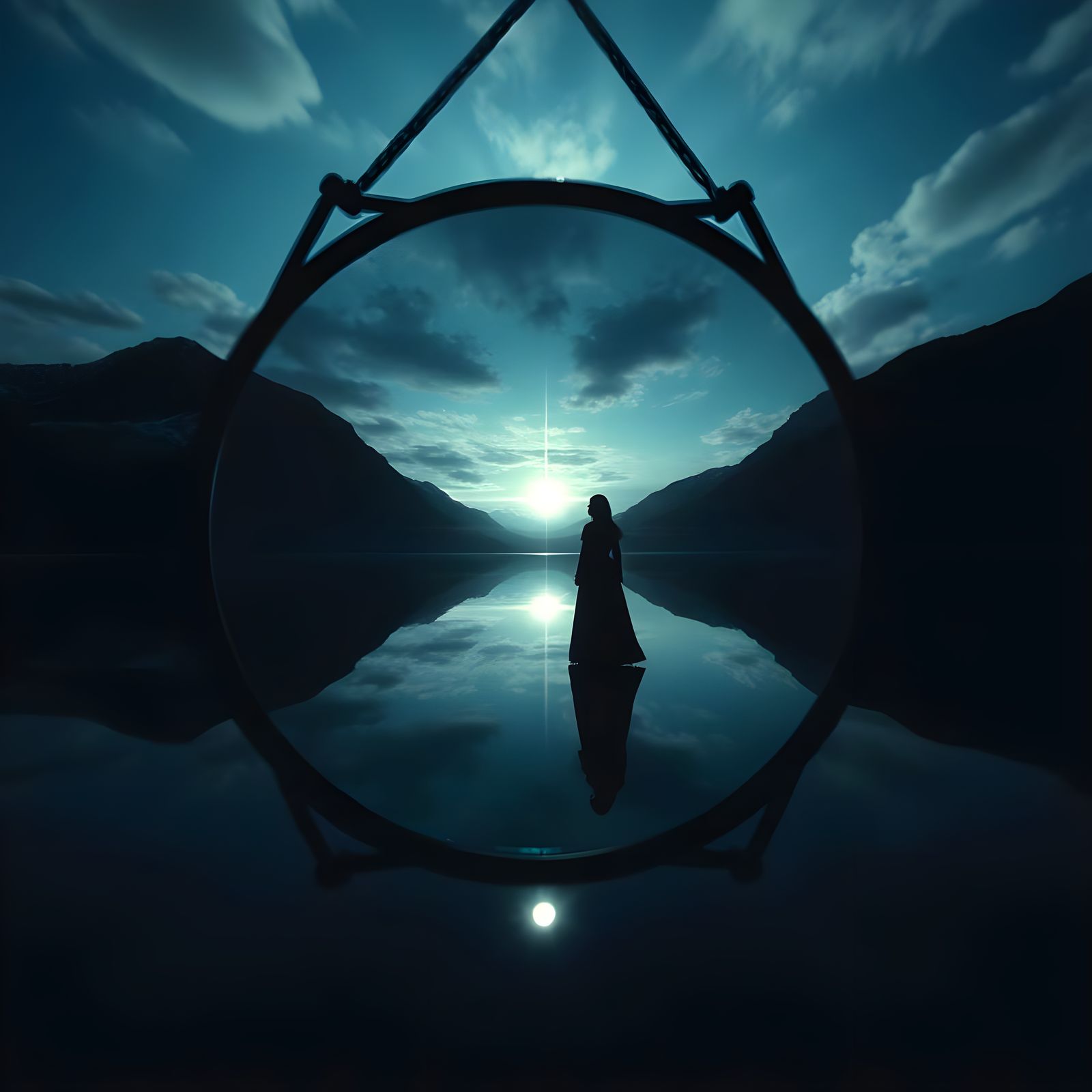 Eternity Reflected: A Conceptual AI Image