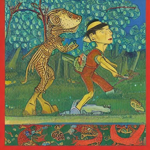 Folk Art Pop-Up Book Illustration