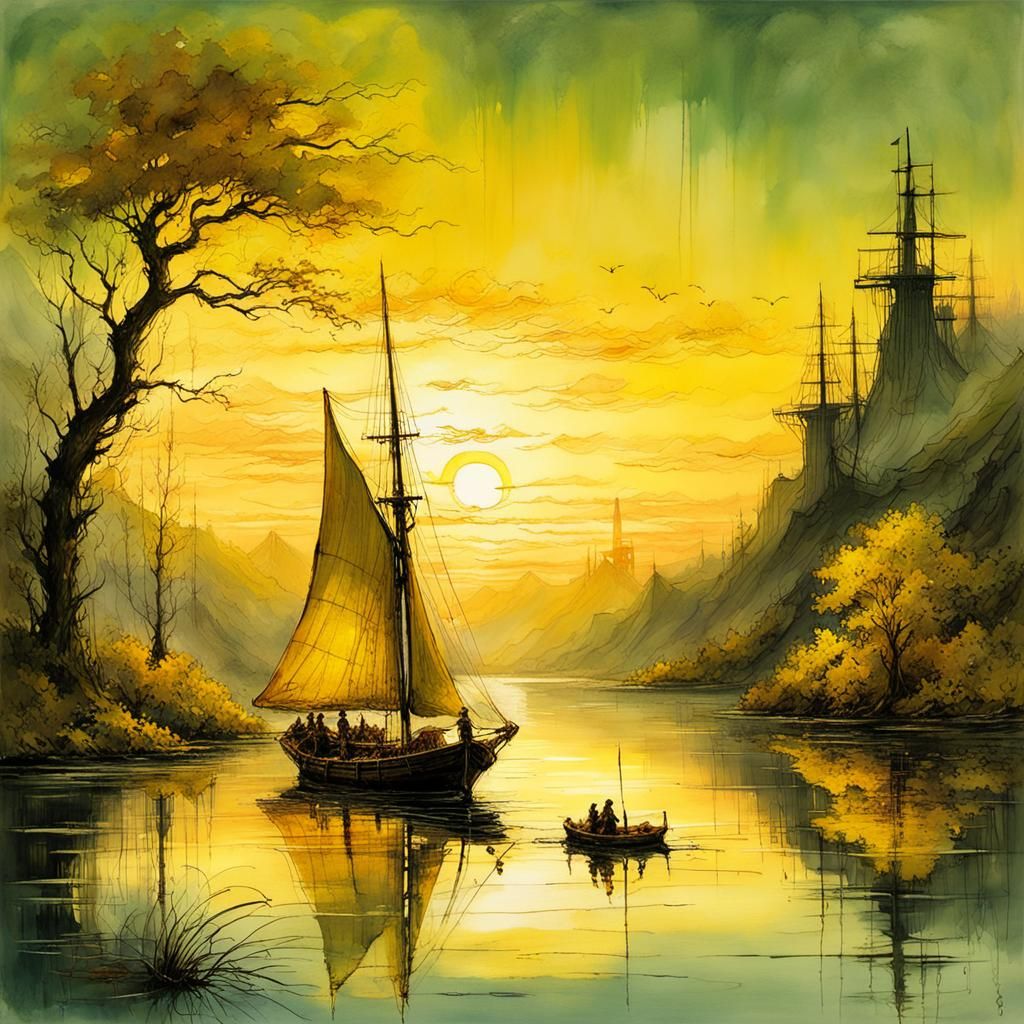 SAILING AT THE SUNSET