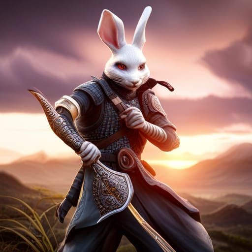 White Rabbit Ninja in Tokyo, Tim Burton Style