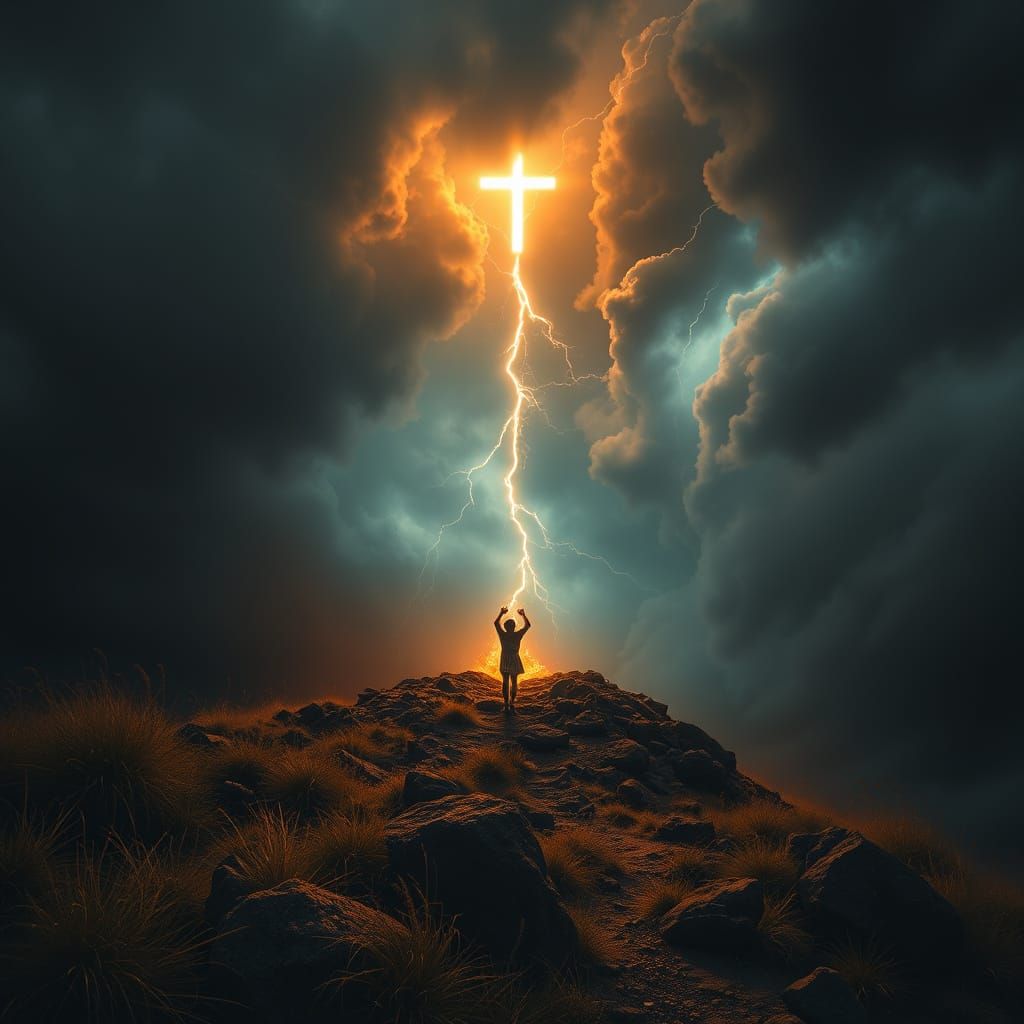 Heaven and Hell Clash in Dramatic AI Image