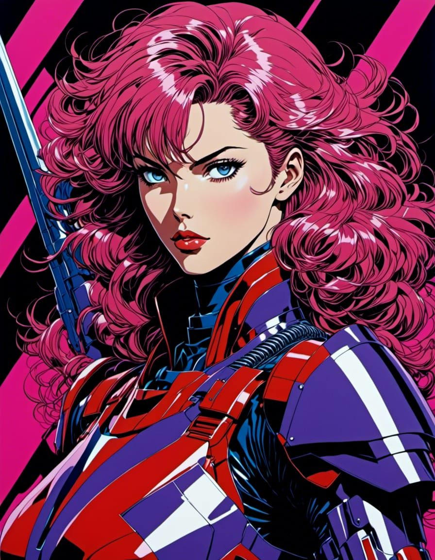 Bubblegum Crisis Knight Saber: Anime Comic Portrait