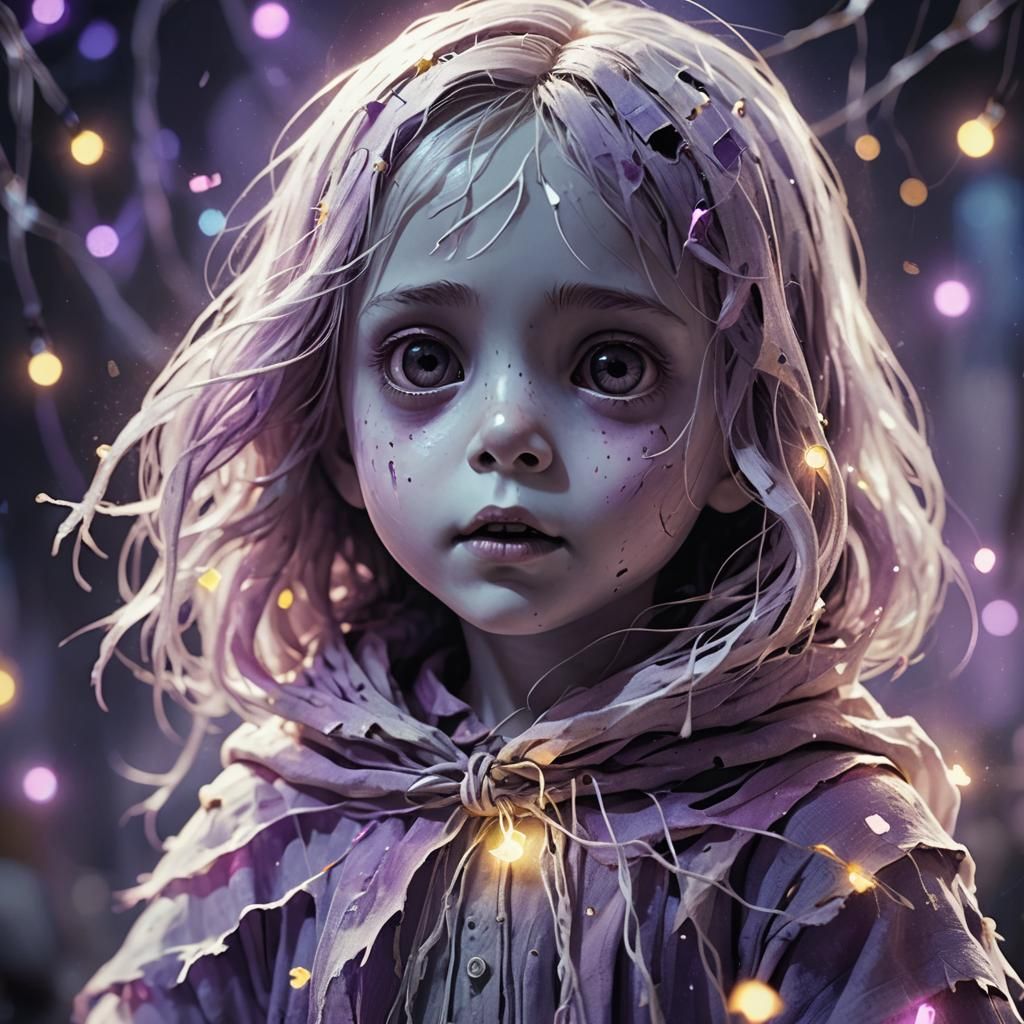 Ghost Child in Dreamlike 3D Rendering