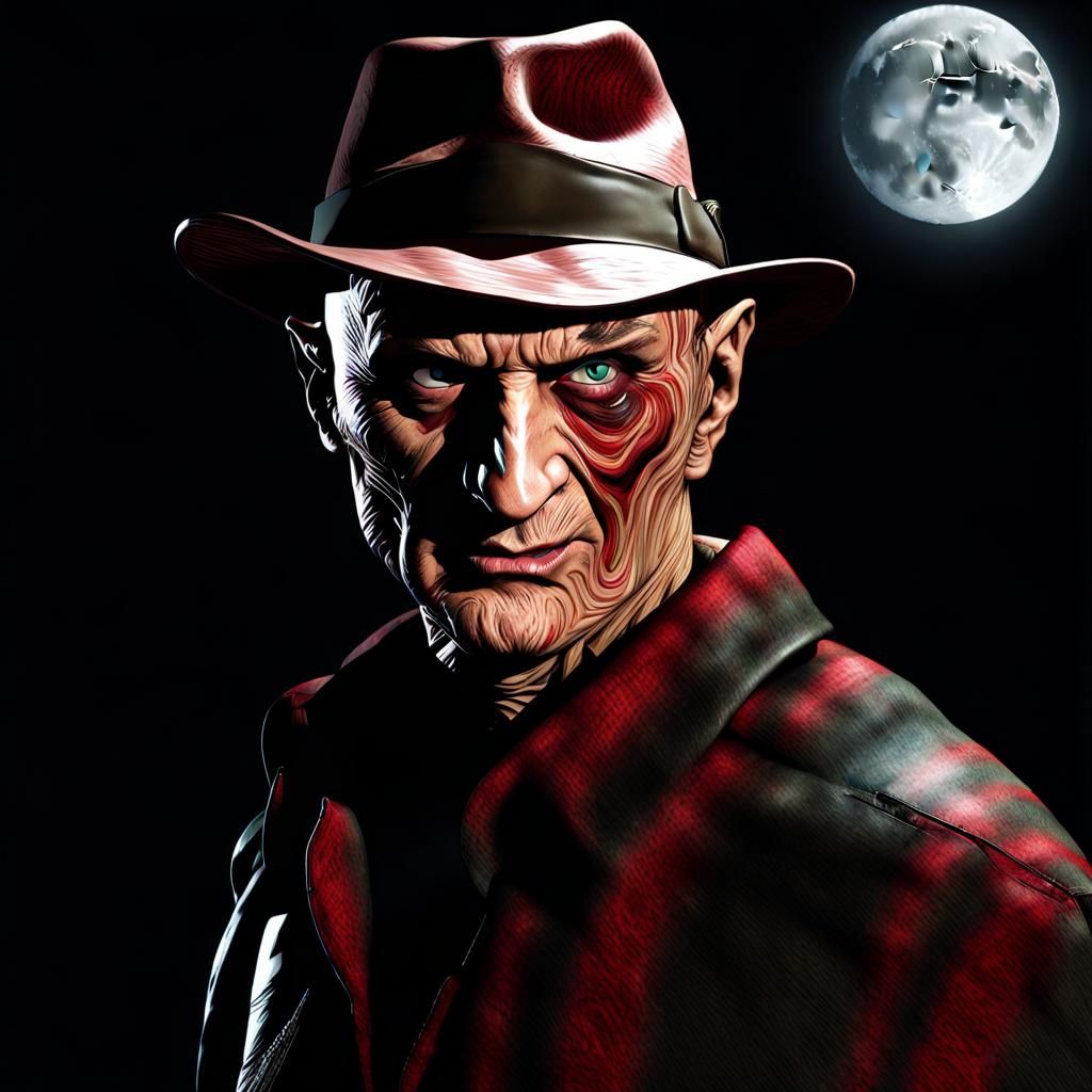 Freddy in the moonlight