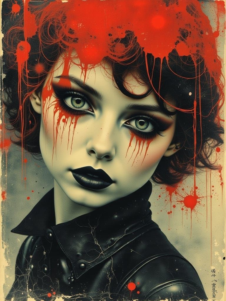 Ethereal Redhead in Dreamcore Watercolor Style