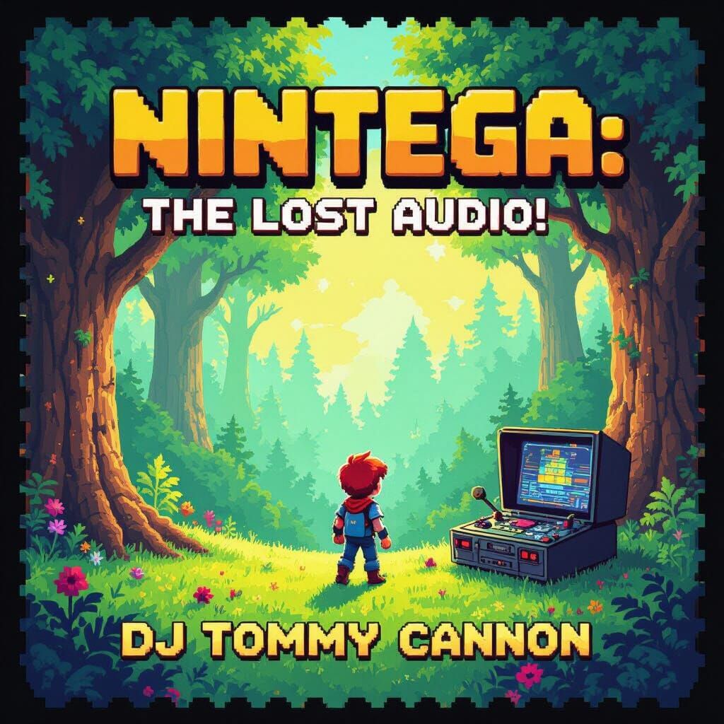 Retro 16-Bit Platformer Scene in a Cinematic Style