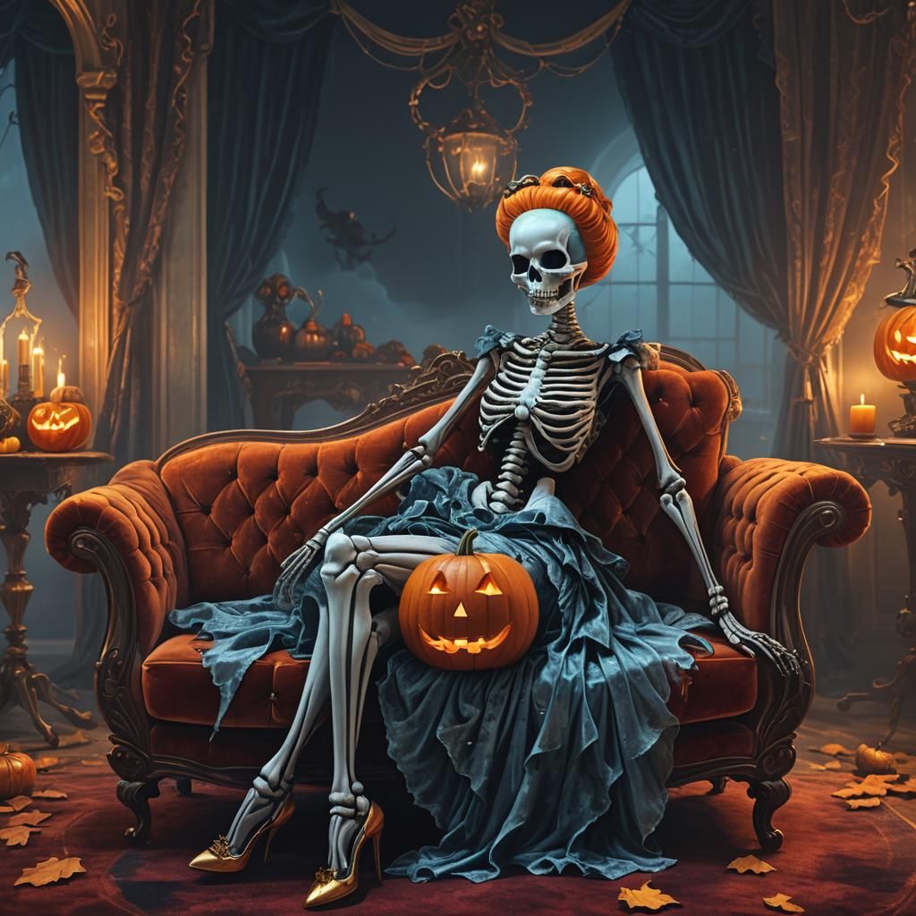 Gothic Goddess in Crimson Drapes